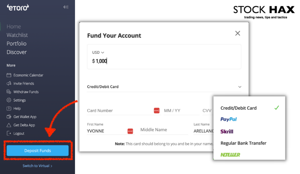 How to make a deposit to invest in Matteport
